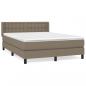 Preview: Boxspringbett mit Matratze Taupe 140x200 cm Stoff