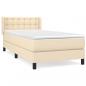 Preview: Boxspringbett mit Matratze Creme 90x200 cm Stoff