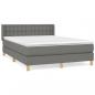 Preview: Boxspringbett mit Matratze Dunkelgrau 140x190 cm Stoff