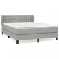 Preview: Boxspringbett mit Matratze Hellgrau 140x200 cm Stoff