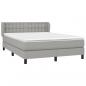 Preview: Boxspringbett mit Matratze Hellgrau 140x200 cm Stoff