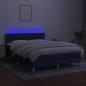 Preview: Boxspringbett mit Matratze & LED Blau 140x190 cm Stoff 