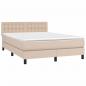 Preview: Boxspringbett mit Matratze & LED Cappuccino-Braun 140x200cm