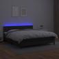 Preview: Boxspringbett mit Matratze & LED Schwarz 160x200 cm Kunstleder