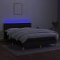 Preview: Boxspringbett mit Matratze & LED Schwarz 140x200 cm Stoff