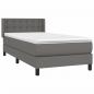 Preview: Boxspringbett mit Matratze Grau 90x190 cm Kunstleder