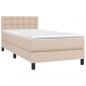 Preview: Boxspringbett mit Matratze & LED Cappuccino-Braun 90x200cm