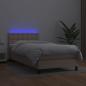 Preview: Boxspringbett mit Matratze & LED Cappuccino-Braun 90x200cm