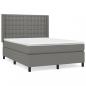 Preview: Boxspringbett mit Matratze Dunkelgrau 140x200 cm Stoff