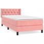 Preview: Boxspringbett mit Matratze Rosa 80x200 cm Samt