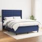 Preview: ARDEBO.de - Boxspringbett mit Matratze Blau 140x200 cm Stoff