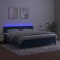 Preview: Boxspringbett mit Matratze & LED Dunkelblau 160x200 cm Samt