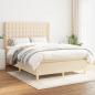 Preview: ARDEBO.de - Boxspringbett mit Matratze Creme 140x190 cm Stoff