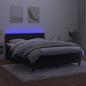 Preview: Boxspringbett mit Matratze & LED Schwarz 140x200 cm Samt