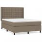 Preview: Boxspringbett mit Matratze Taupe 140x190 cm Stoff