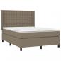 Preview: Boxspringbett mit Matratze Taupe 140x190 cm Stoff