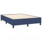 Preview: Boxspringbett mit Matratze Blau 140x190 cm Stoff