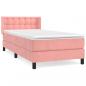 Preview: Boxspringbett mit Matratze Rosa 80x200 cm Samt