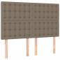 Preview: Boxspringbett mit Matratze & LED Taupe 140x190 cm Stoff