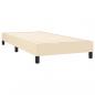 Preview: Boxspringbett mit Matratze & LED Creme 90x190 cm Stoff