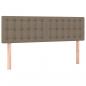 Preview: Boxspringbett mit Matratze & LED Taupe 140x190 cm Stoff