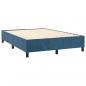 Preview: Boxspringbett mit Matratze Dunkelblau 140x200 cm Samt