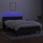 Preview: Boxspringbett mit Matratze & LED Schwarz 140x190 cm Stoff