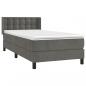 Preview: Boxspringbett mit Matratze Dunkelgrau 90x200 cm Samt