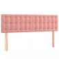 Preview: Boxspringbett mit Matratze Rosa 140x190 cm Samt