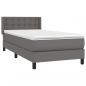 Preview: Boxspringbett mit Matratze Grau 90x200 cm Kunstleder