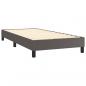 Preview: Boxspringbett mit Matratze Grau 90x200 cm Kunstleder