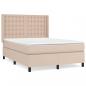 Preview: Boxspringbett Matratze Cappuccino-Braun 140x200cm Kunstleder