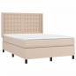 Preview: Boxspringbett Matratze Cappuccino-Braun 140x200cm Kunstleder