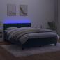 Preview: Boxspringbett mit Matratze & LED Dunkelblau 140x200 cm Samt