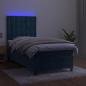 Preview: Boxspringbett mit Matratze & LED Dunkelblau 80x200 cm Samt