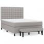 Preview: Boxspringbett mit Matratze Hellgrau 140x200 cm Stoff