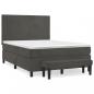 Preview: Boxspringbett mit Matratze Dunkelgrau 140x190 cm Samt