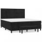 Preview: Boxspringbett mit Matratze Schwarz 180x200 cm Samt