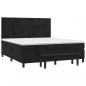 Preview: Boxspringbett mit Matratze Schwarz 180x200 cm Samt