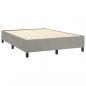 Preview: Boxspringbett mit Matratze Hellgrau 160x200 cm Samt