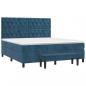 Preview: Boxspringbett mit Matratze Dunkelblau 160x200 cm Samt