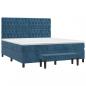 Preview: Boxspringbett mit Matratze Dunkelblau 180x200 cm Samt