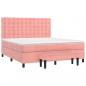 Preview: Boxspringbett mit Matratze Rosa 180x200 cm Samt