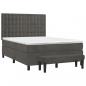 Preview: Boxspringbett mit Matratze Dunkelgrau 140x190 cm Samt