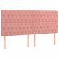 Preview: Boxspringbett mit Matratze Rosa 180x200 cm Samt