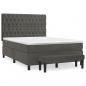 Preview: Boxspringbett mit Matratze Dunkelgrau 140x200 cm Samt