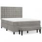 Preview: Boxspringbett mit Matratze Hellgrau 140x190 cm Samt