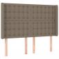 Preview: Boxspringbett mit Matratze & LED Taupe 140x190 cm Stoff