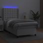 Preview: Boxspringbett mit Matratze & LED Weiß 80x200 cm Kunstleder 