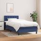 Preview: ARDEBO.de - Boxspringbett mit Matratze Blau 90x190 cm Stoff